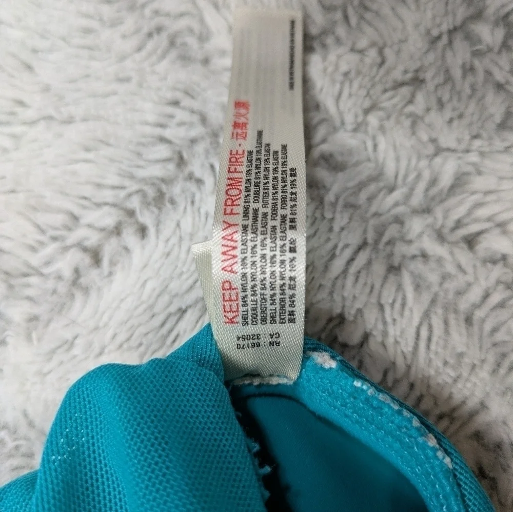Free People Sports Bra Women's S Blue Wavy Waters Hearts Aflutter Brami Yoga